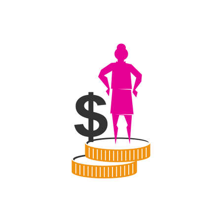 Woman power   vector illustration icon symbol isolatedのイラスト素材