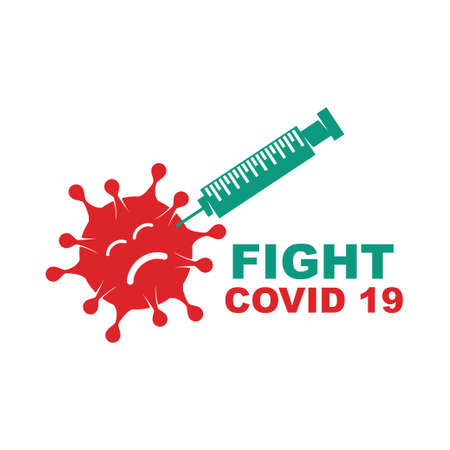 Corona Virus Disease 19 Vector Illustration Template のイラスト素材
