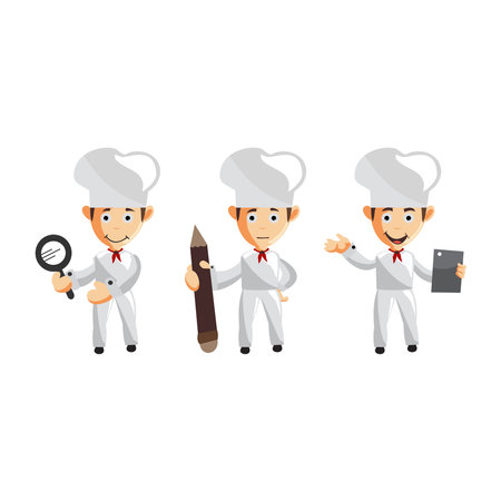 Chef character creation Illustration Template Poseのイラスト素材