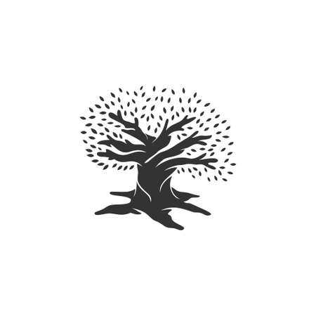 Oak tree illustration Concept Idea Template Sign Isolatedのイラスト素材