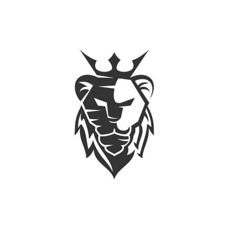 Lion Head Crown Mascot Emblem Template Brand Modernのイラスト素材