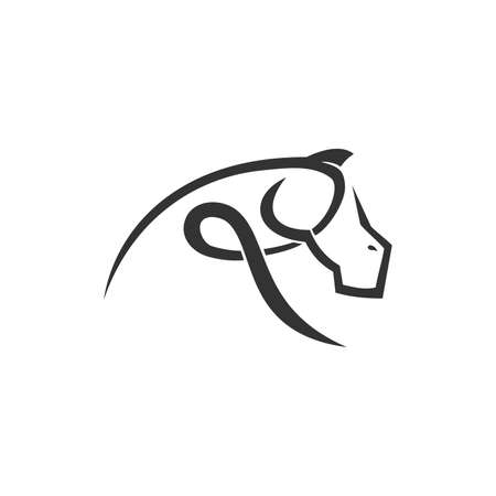 Horse Letter R Illustration Template Icon emblem Isolatedのイラスト素材