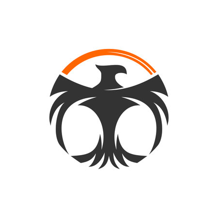 Letter T eagle head Icon Illustration templateのイラスト素材