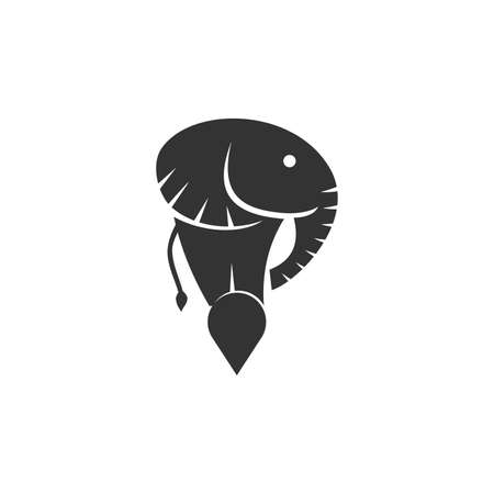 Elephant Pin map pointer Illustration Icon Brandのイラスト素材