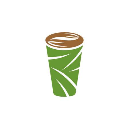 Coffee Cup Bean Icon Illustration Brand Identityのイラスト素材