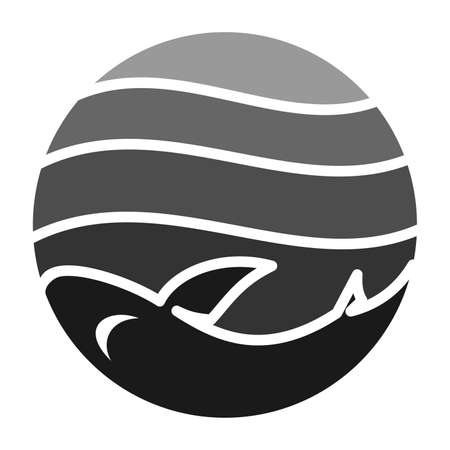 Shark ocean Icon Illustration Brand Identityの写真素材