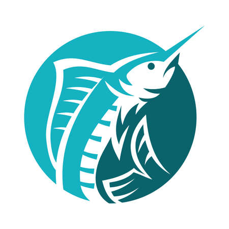 Marlin fish business Icon Illustration Brand Identityのイラスト素材