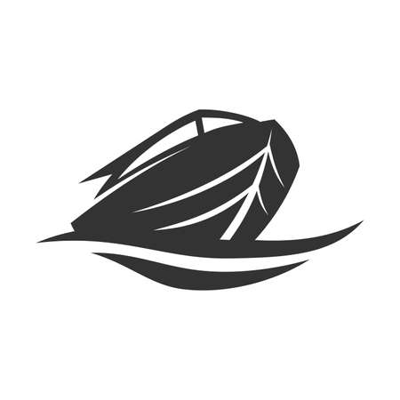 boat ship yacht Icon Illustration Brand Identityのイラスト素材