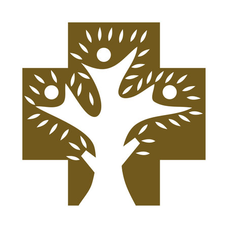 Health people tree logo Icon Illustration Brand Identityのイラスト素材