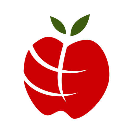 apple world logo Icon Illustration Brand Identityのイラスト素材
