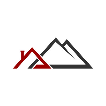 real estate home mountain logo Icon Illustration Brand Identityのイラスト素材