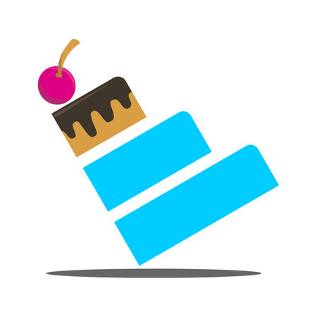 cake bakery cherry business logo Icon Illustration Brand Identityのイラスト素材