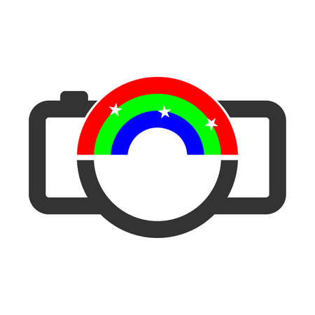 photography rainbow logo Icon Illustration Brand Identityのイラスト素材