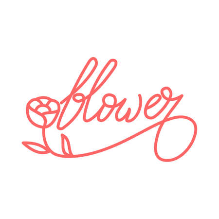 flower letter word logo Icon Illustration Brand Identityのイラスト素材