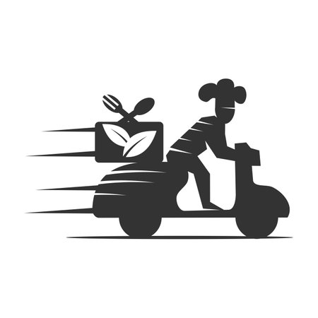 healthy food catering logo Icon Illustration Brand Identityのイラスト素材