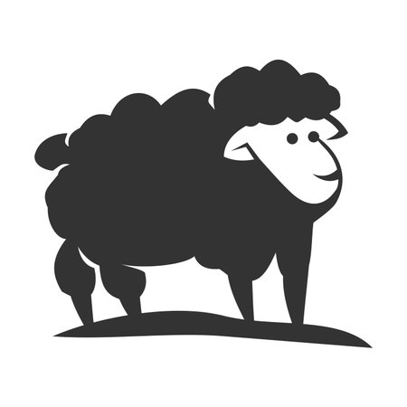 sheep animal logo Icon Illustration Brand Identity templateのイラスト素材