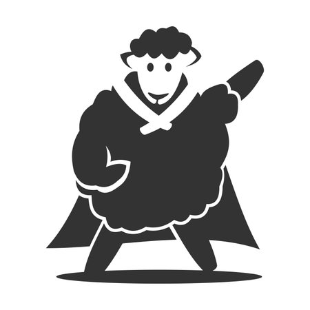 sheep animal logo Icon Illustration Brand Identity templateのイラスト素材