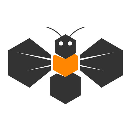 honey Bee animals Icon Illustration Brand Identityのイラスト素材