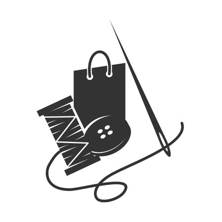 Sewing tailor Icon Illustration Brand Identityのイラスト素材