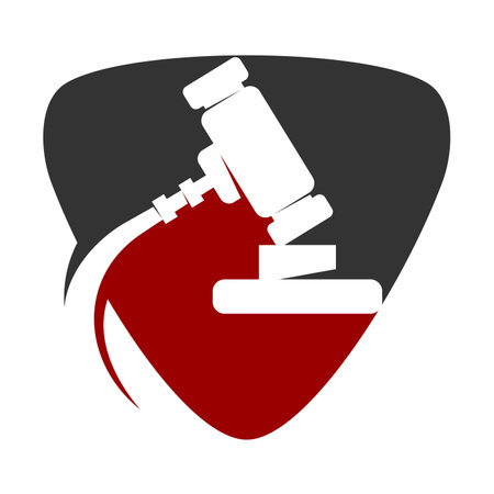 Auction hammer Icon Illustration Brand Identityのイラスト素材
