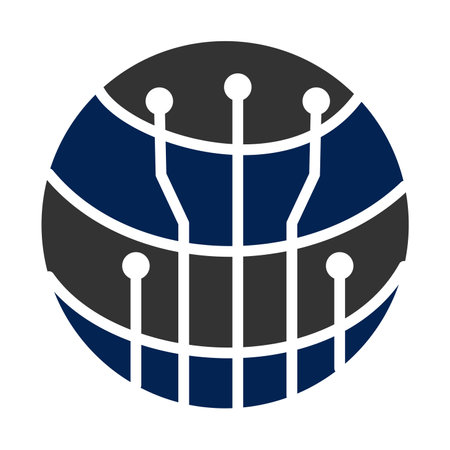technology global template Icon Illustration Brand Identityのイラスト素材