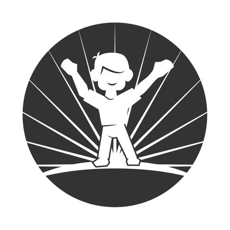 Kids logo vector, Children logo designs template, design concept, logo, logotype element for template,  Icon Illustration Brand Identityのイラスト素材