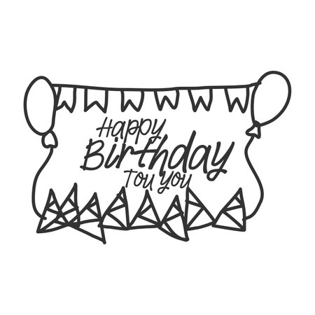 Happy birthday celebration greeting vector background design Vector illustrationのイラスト素材