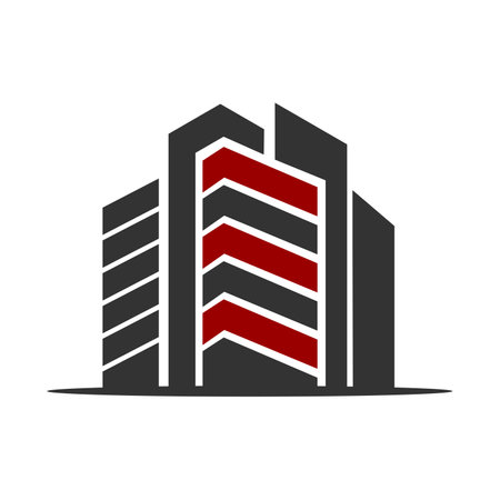 Construction Building Logo Icon Design Vector Illustration Brand Identity templateのイラスト素材