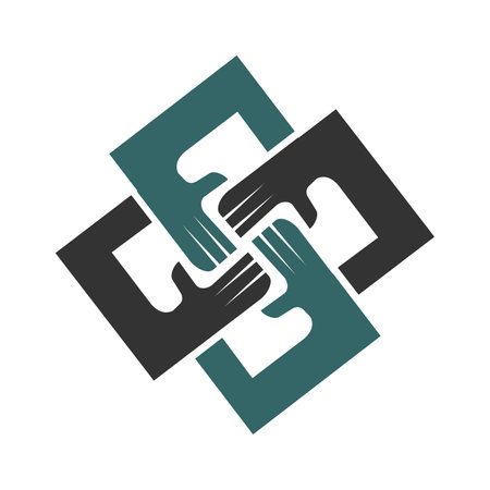 connect logo. people connection logo template Icon Illustration Brand Identityのイラスト素材