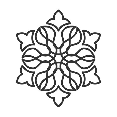 Floral ornament logo template Icon Illustration Brand Identity.Isolated and flat illustration. Vector graphicのイラスト素材