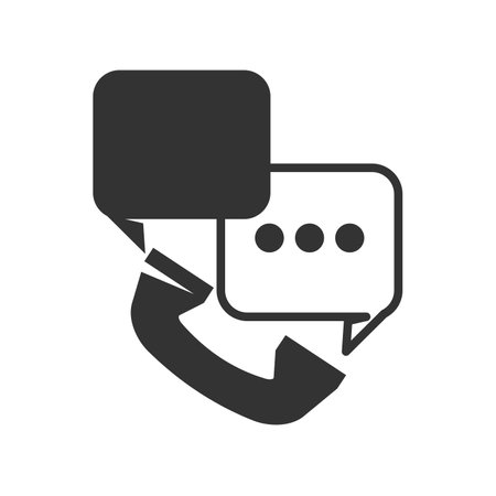 phone chat logo template Icon Illustration Brand Identity.Isolated and flat illustration. Vector graphicのイラスト素材