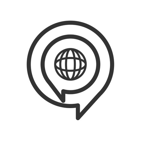 world talk forum logo template Icon Illustration Brand Identity.Isolated and flat illustration. Vector graphicのイラスト素材