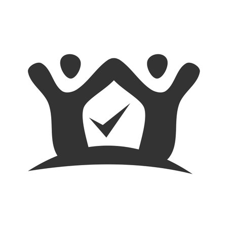 Deal people logo template Icon Illustration Brand Identity.Isolated and flat illustration. Vector graphicのイラスト素材