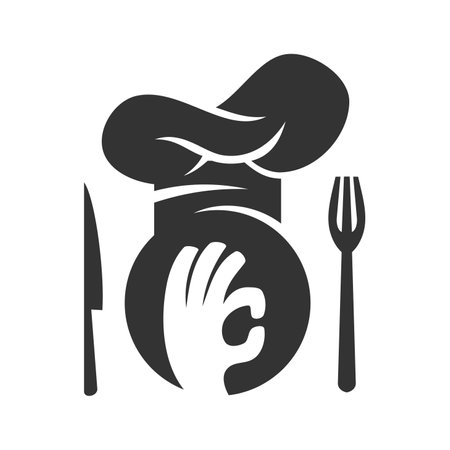 chef logo template Icon Illustration Brand Identity.Isolated and flat illustration. Vector graphicのイラスト素材