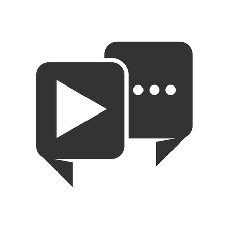 multimedia media play logo template Icon Illustration Brand Identity.Isolated and flat illustration. Vector graphicのイラスト素材