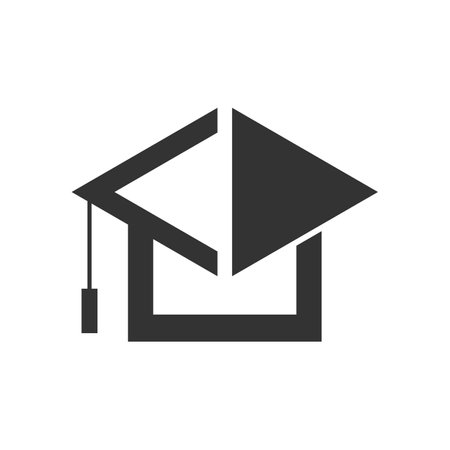 multimedia media play logo template Icon Illustration Brand Identity.Isolated and flat illustration. Vector graphicのイラスト素材