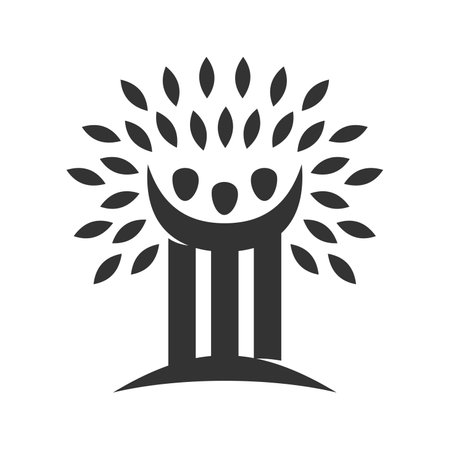 People Tree Vector Logo Template template Icon Illustration Brand Identity.Isolated and flat illustration. graphicのイラスト素材