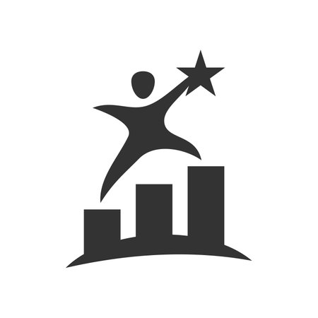 business people with star logo template Icon Illustration Brand Identity. Isolated and flat illustration. Vector graphicのイラスト素材