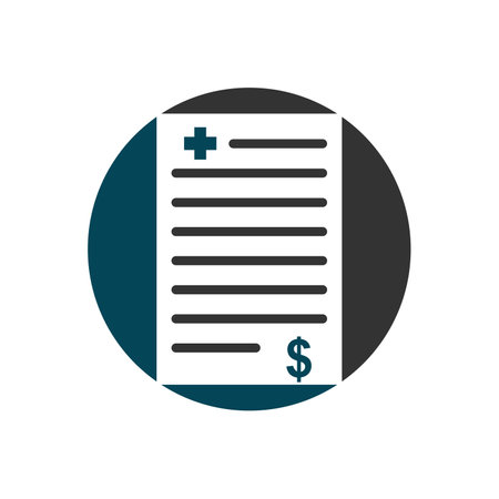 medical billing logo template Icon Illustration Brand Identity. Isolated and flat illustration. Vector graphicのイラスト素材