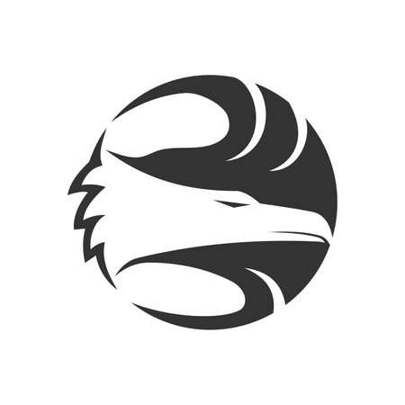 eagle logo template. Icon Illustration Brand Identity. Isolated and flat illustration. Vector graphicのイラスト素材