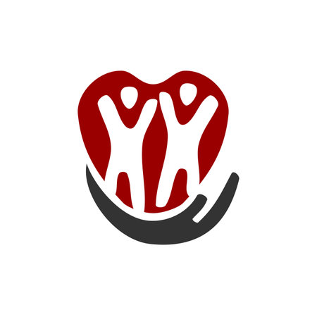 People care logo template. Icon Illustration Brand Identity. Isolated and flat illustration. Vector graphicのイラスト素材