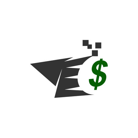 fast pay digital logo template. Icon Illustration Brand Identity. Isolated and flat illustration. Vector graphicのイラスト素材