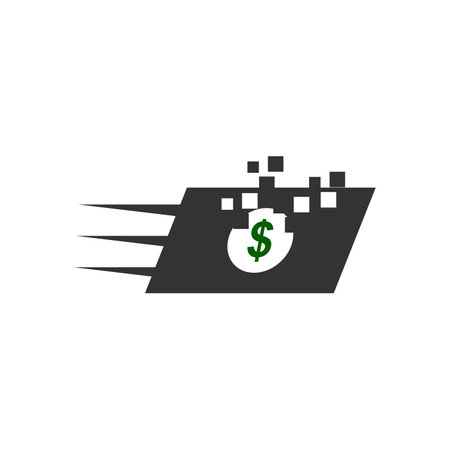 fast pay digital logo template. Icon Illustration Brand Identity. Isolated and flat illustration. Vector graphicのイラスト素材