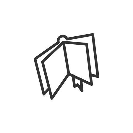 open book logo template. Icon Illustration Brand Identity. Isolated and flat illustration. Vector graphicのイラスト素材