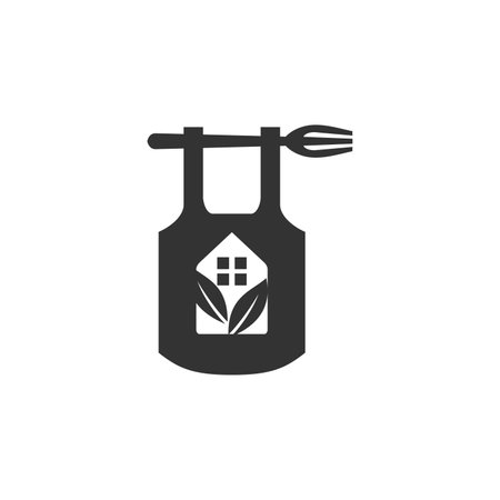 home cooking logo template. Icon Illustration Brand Identity. Isolated and flat illustration. Vector graphicのイラスト素材