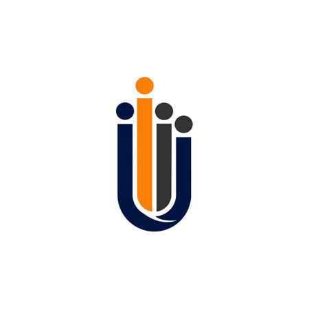 unity logo template. Icon Illustration Brand Identity. Isolated and flat illustration. Vector graphicのイラスト素材