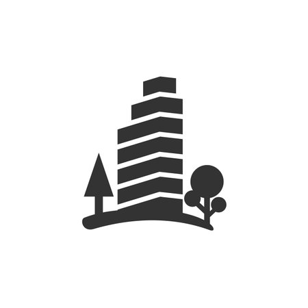 apartment logo template. Icon Illustration Brand Identity. Isolated and flat illustration. Vector graphicのイラスト素材