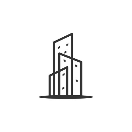apartment logo template. Icon Illustration Brand Identity. Isolated and flat illustration. Vector graphicのイラスト素材