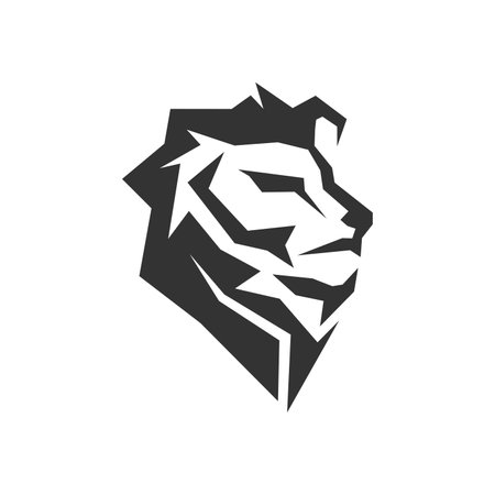 lion logo template. Icon Illustration Brand Identity. Isolated and flat illustration. Vector graphicのイラスト素材