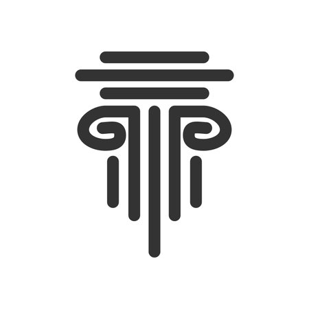 law logo template. Icon Illustration Brand Identity. Isolated and flat illustration. Vector graphicのイラスト素材